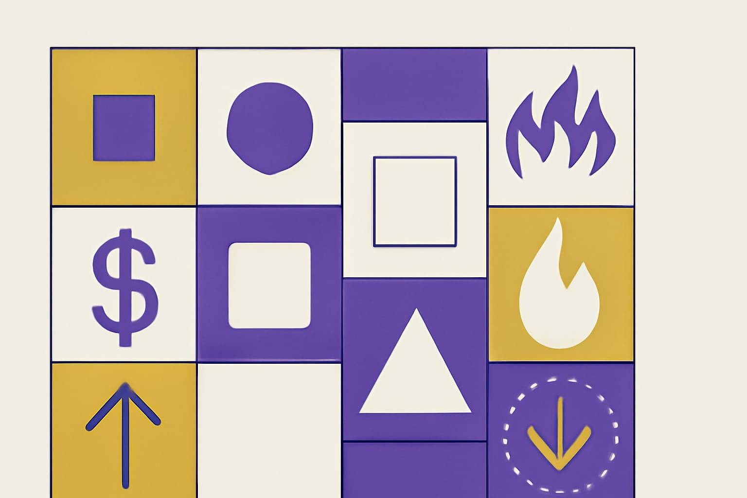 Editorial illustration in bauhaus-grid style depicting contained vs external FHIR references with cost and outage-safety annotations